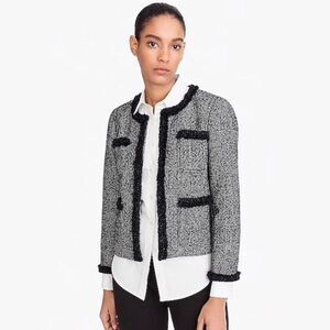NWT. J. Crew lady jacket with trim Size 00